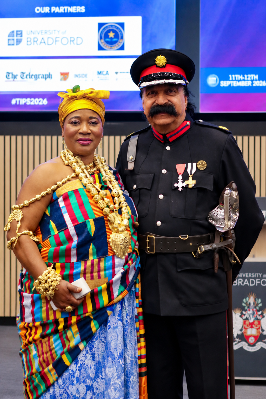 Nana Efua Apiatewa III taking part in a Ghanaian cultural and community gathering